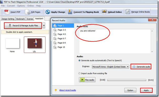 Record & Manage Audio Files