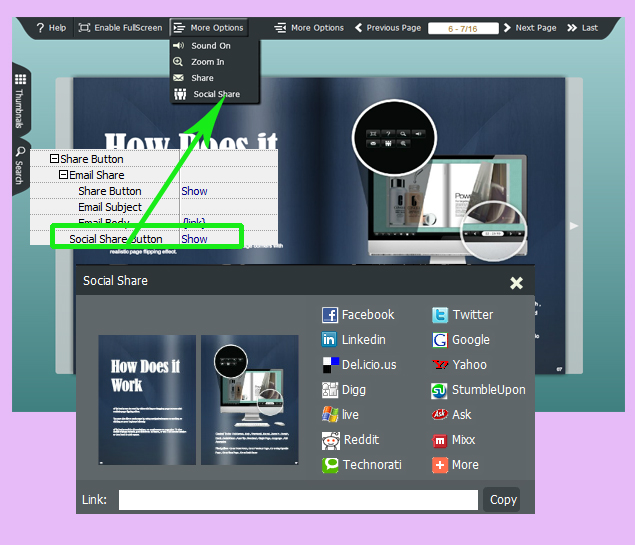 What about Share Flipping Books to Social Network