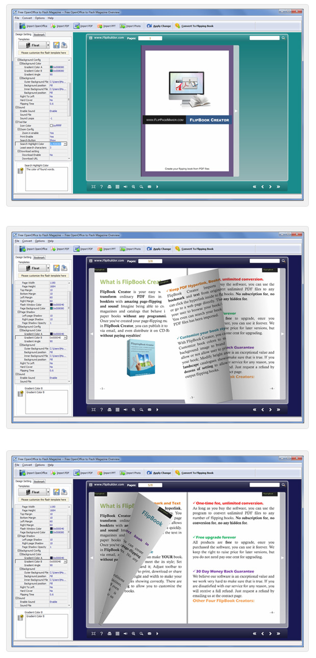 free-openoffice-to-Flash-Magazine-screenshots