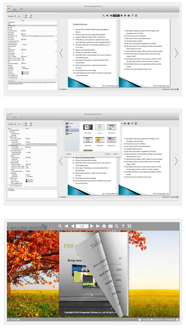 screenshots for FlipBook maker