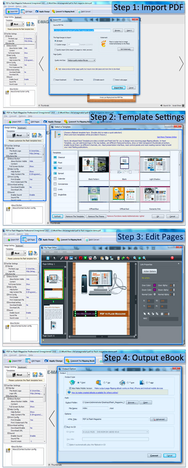 pdf-to-flash-magazine-pro-steps