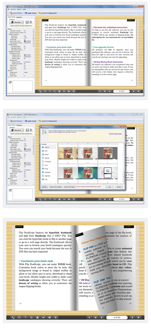 screenshots for FlipBook maker