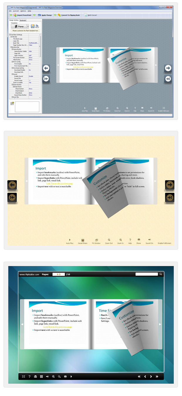 screenshots for FlipBook maker