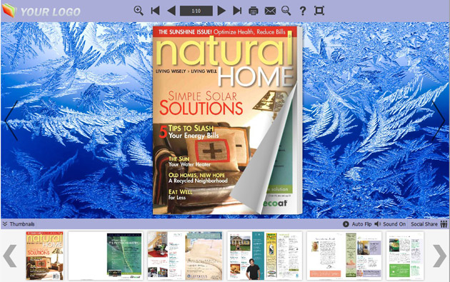 Windows 7 Flip Books Themes about Ice 1.0 full